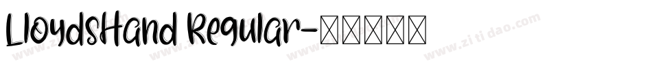 LloydsHand Regular字体转换